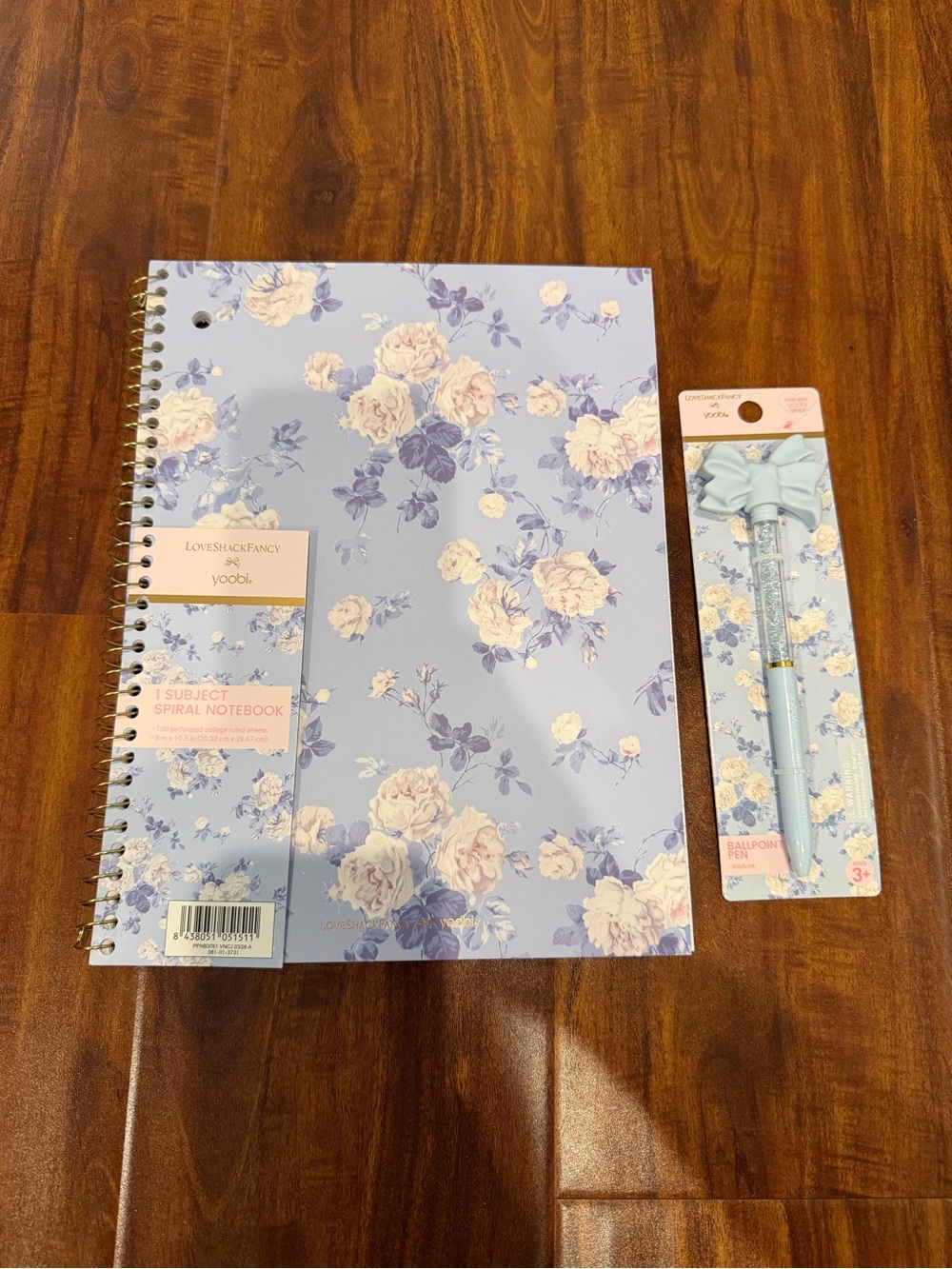 LoveShackFancy X Target notebook & Bow Pen bundle